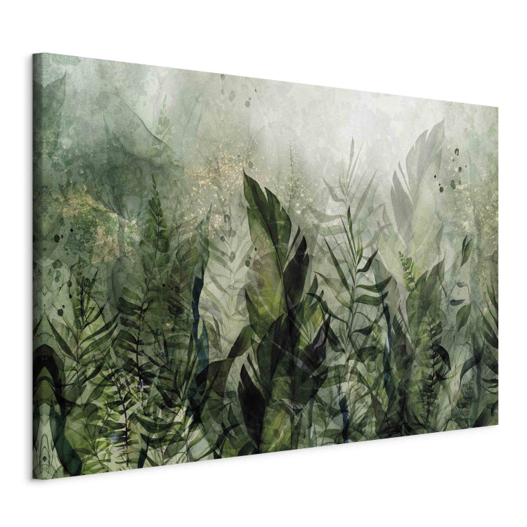 Canvas Art Print Jungle - Tropical Plants in Misty Dew in the Greens 151447 additionalImage 2