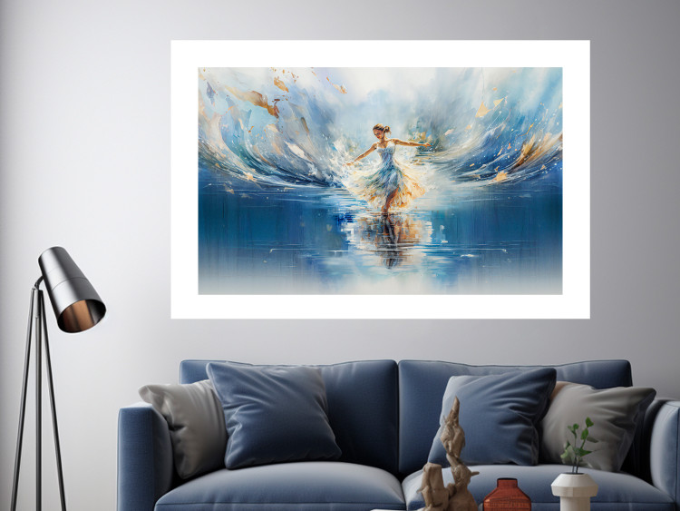 Poster The Beauty of Dance - A Ballerina Dancing in the Middle of a Blue Lake 151547 additionalImage 14