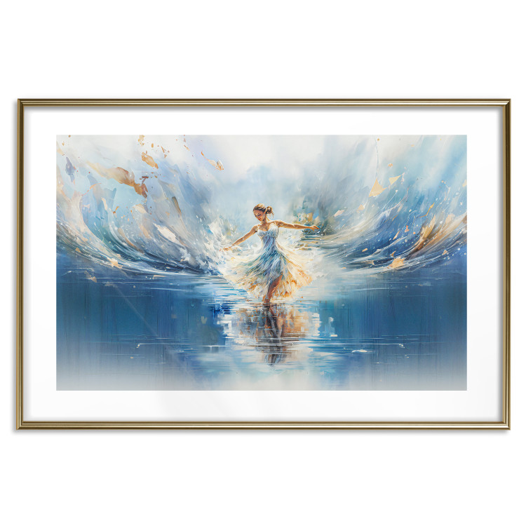 Poster The Beauty of Dance - A Ballerina Dancing in the Middle of a Blue Lake 151547 additionalImage 23