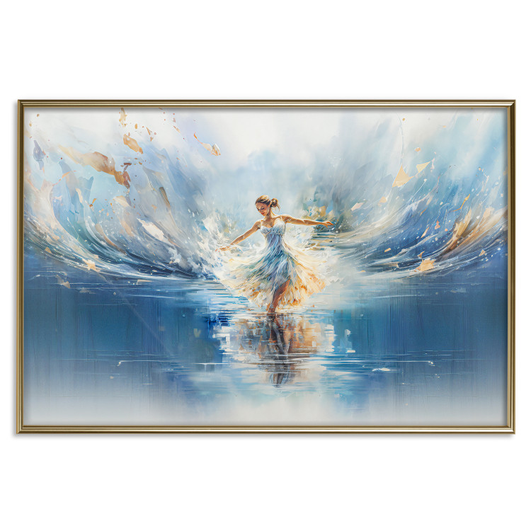 Poster The Beauty of Dance - A Ballerina Dancing in the Middle of a Blue Lake 151547 additionalImage 21