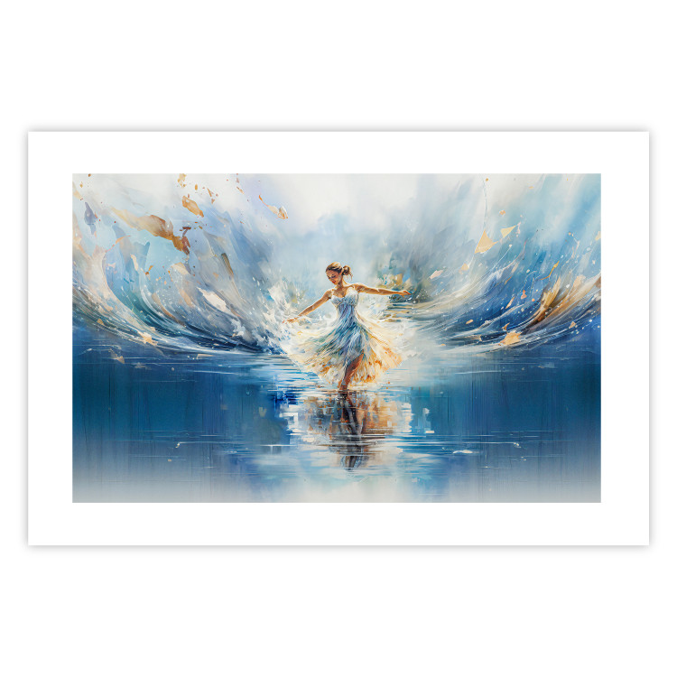 Poster The Beauty of Dance - A Ballerina Dancing in the Middle of a Blue Lake 151547 additionalImage 20