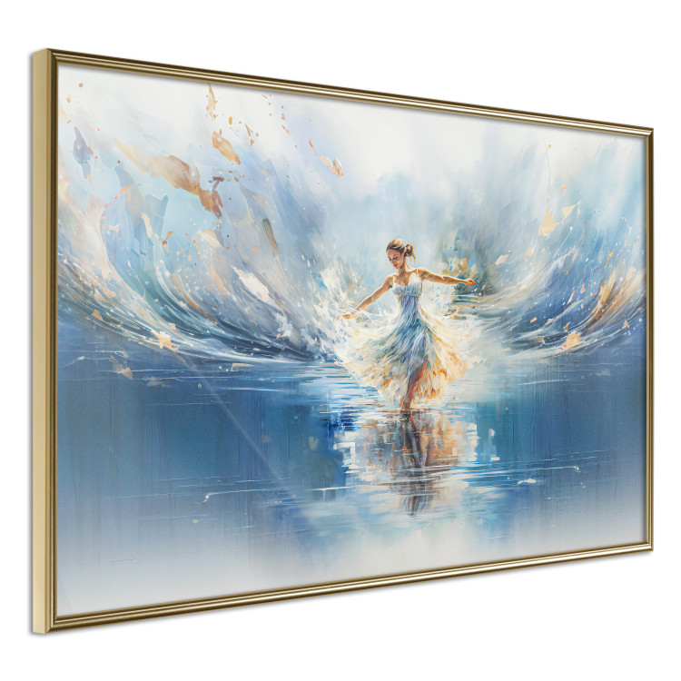 Poster The Beauty of Dance - A Ballerina Dancing in the Middle of a Blue Lake 151547 additionalImage 4