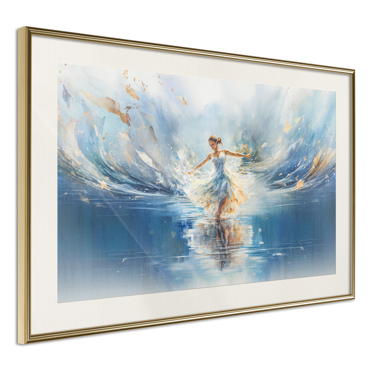 Poster The Beauty of Dance - A Ballerina Dancing in the Middle of a Blue Lake 151547 additionalImage 11