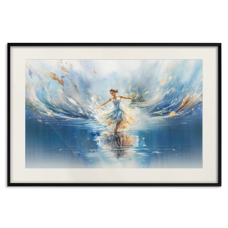Poster The Beauty of Dance - A Ballerina Dancing in the Middle of a Blue Lake 151547 additionalImage 24