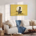 Canvas Print Girl and Sunflowers - A Yellow Composition Inspired by the Style of Banksy 151747 additionalThumb 10