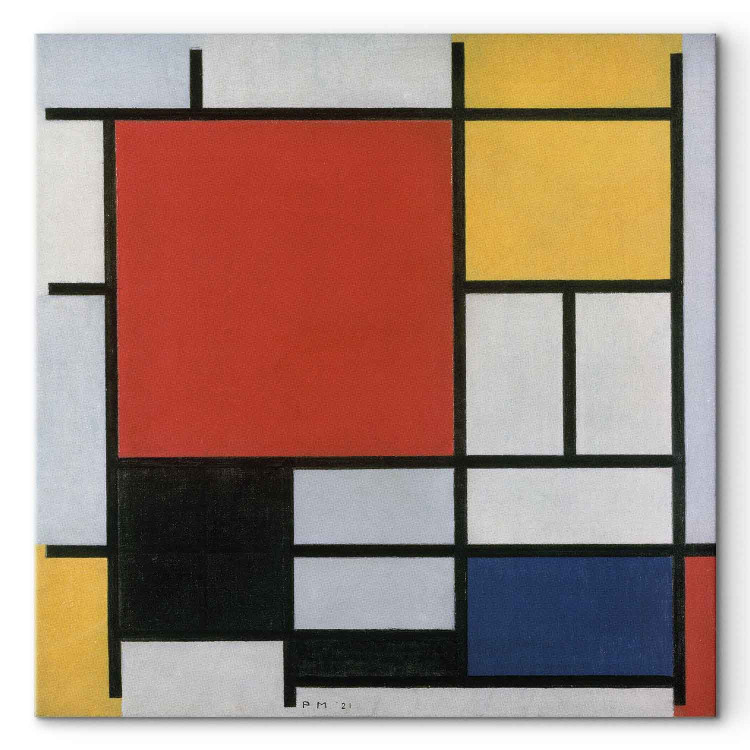 Reproduction Painting Composition with red, yellow, blue and black 152147