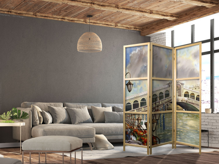 Room Divider Rialto Bridge - View of Venice in Bright Colors [Room Dividers] 159547 additionalImage 6