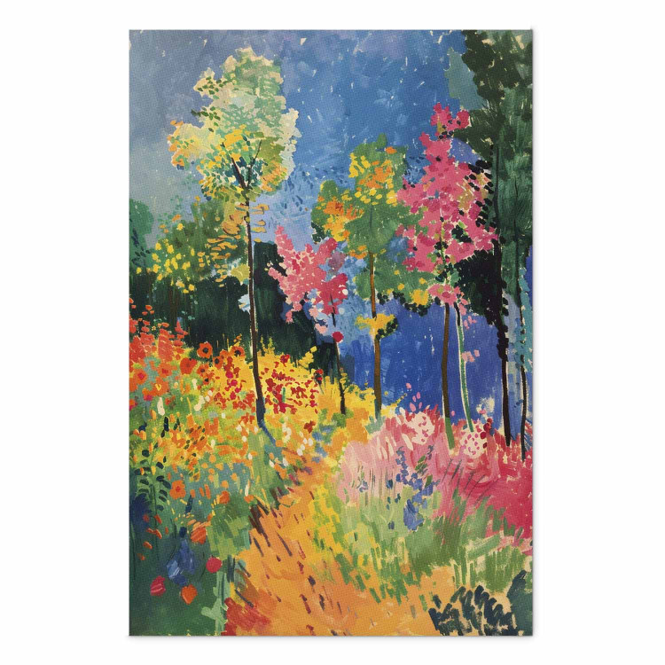 Wall Poster Colorful Forest - A Painterly Landscape Inspired by the Style of Matisse 159947
