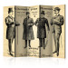 Room Divider Clothing for Men II - French writings and figures in retro style 95347
