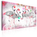 Canvas Flamingo Family - Gray Birds with Artistic Pink Color 98147 additionalThumb 2