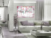 Canvas Flamingo Family - Gray Birds with Artistic Pink Color 98147 additionalThumb 3