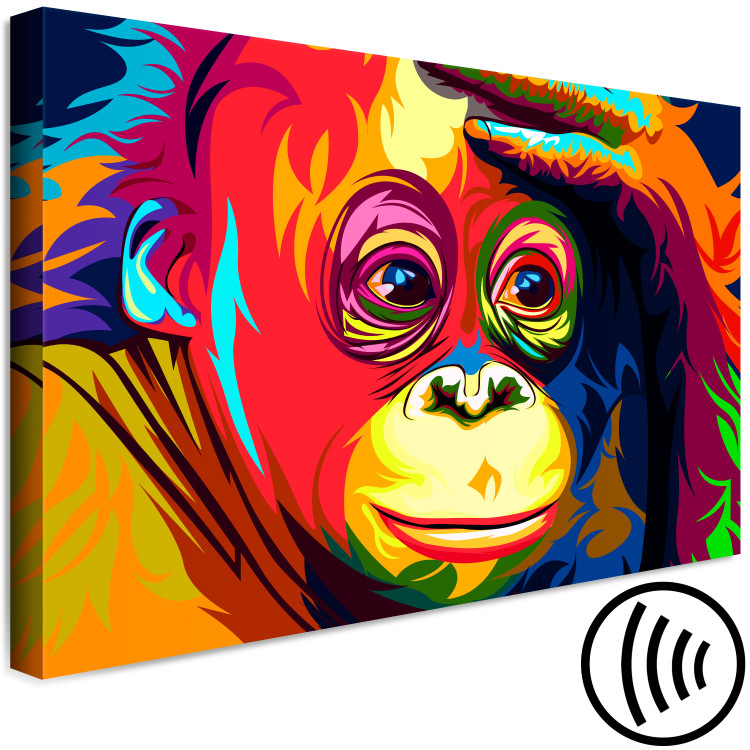 Canvas Art Print Colourful Orangutan (1 Part) Wide 108257 additionalImage 6