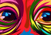 Canvas Art Print Colourful Orangutan (1 Part) Wide 108257 additionalThumb 5