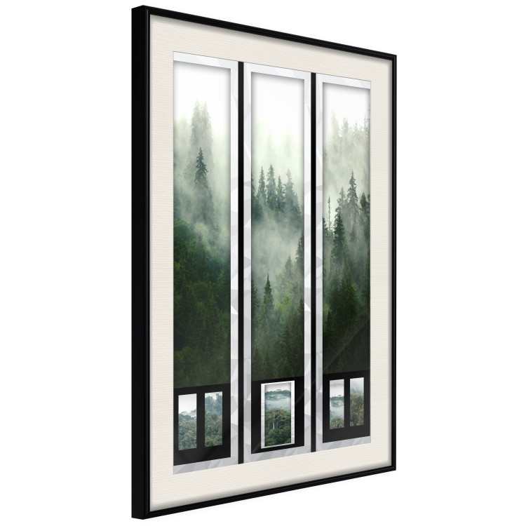 Wall Poster Memory cards - landscape of dense forest in the mist in several frames 114357 additionalImage 3