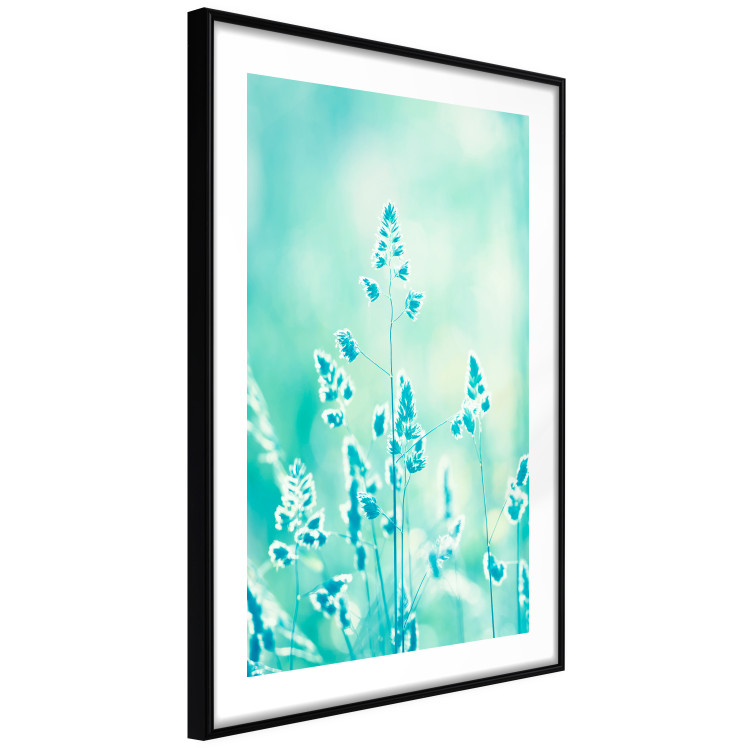 Wall Poster Green Meadow in the Countryside - plant composition in shades of turquoise 114457 additionalImage 13