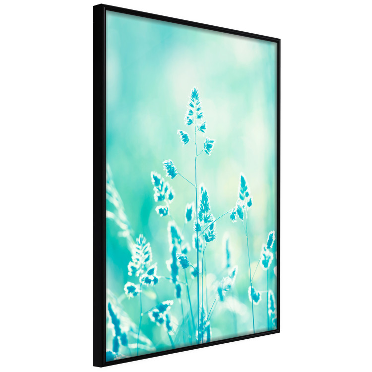 Wall Poster Green Meadow in the Countryside - plant composition in shades of turquoise 114457 additionalImage 10