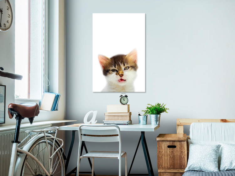 Canvas Art Print Cat Style (1-part) - Domestic Animal with a Touch of Wildness in Focus 114957 additionalImage 3