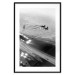 Wall Poster Ducks - black and white landscape with two water birds in the middle of a lake 115057 additionalThumb 17