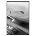 Wall Poster Ducks - black and white landscape with two water birds in the middle of a lake 115057 additionalThumb 24