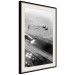 Wall Poster Ducks - black and white landscape with two water birds in the middle of a lake 115057 additionalThumb 3