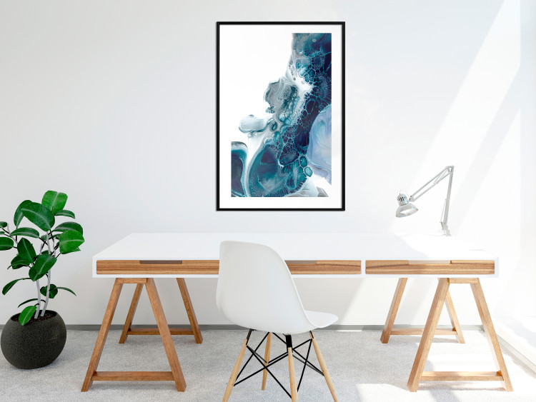 Poster Acrylic abstraction - emerald composition in Scandinavian style 115157 additionalImage 4