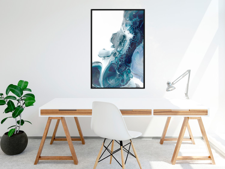 Poster Acrylic abstraction - emerald composition in Scandinavian style 115157 additionalImage 3