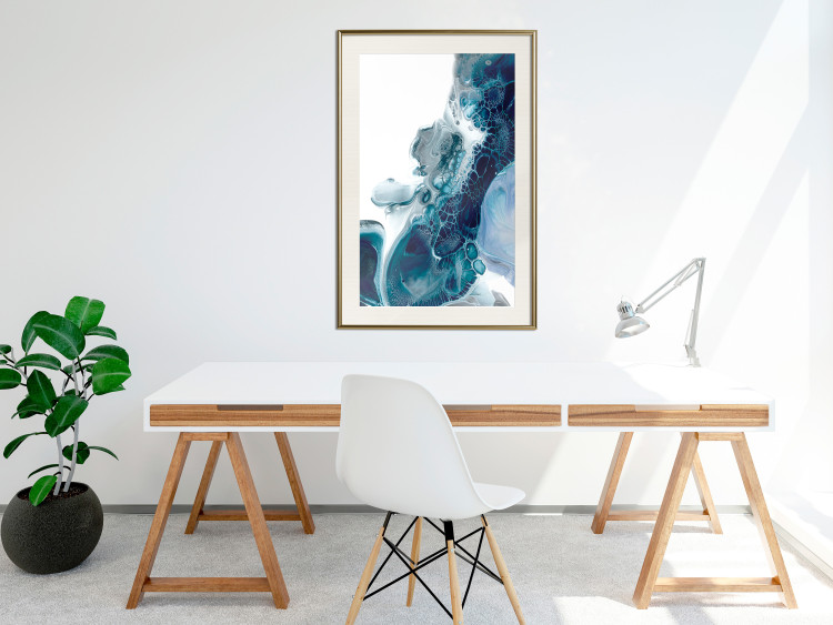 Poster Acrylic abstraction - emerald composition in Scandinavian style 115157 additionalImage 21