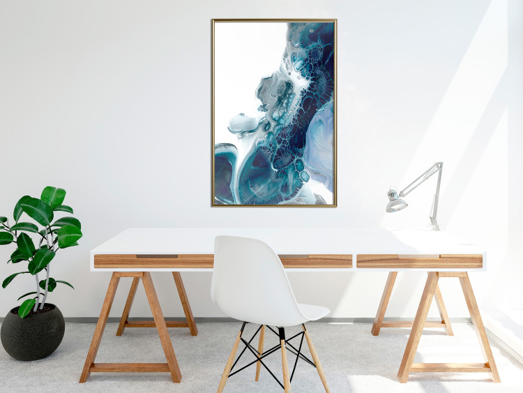 Poster Acrylic abstraction - emerald composition in Scandinavian style 115157 additionalImage 7