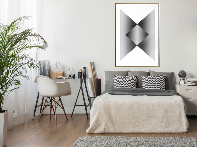 Poster Angles and Light - black and white abstract geometric composition 116557 additionalImage 17
