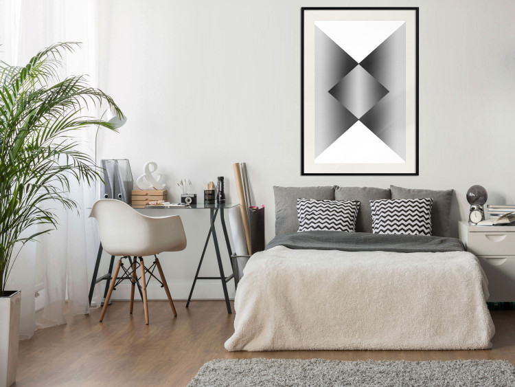 Poster Angles and Light - black and white abstract geometric composition 116557 additionalImage 21