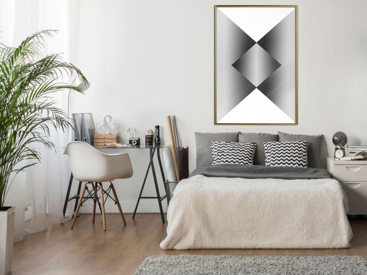 Poster Angles and Light - black and white abstract geometric composition 116557 additionalImage 7