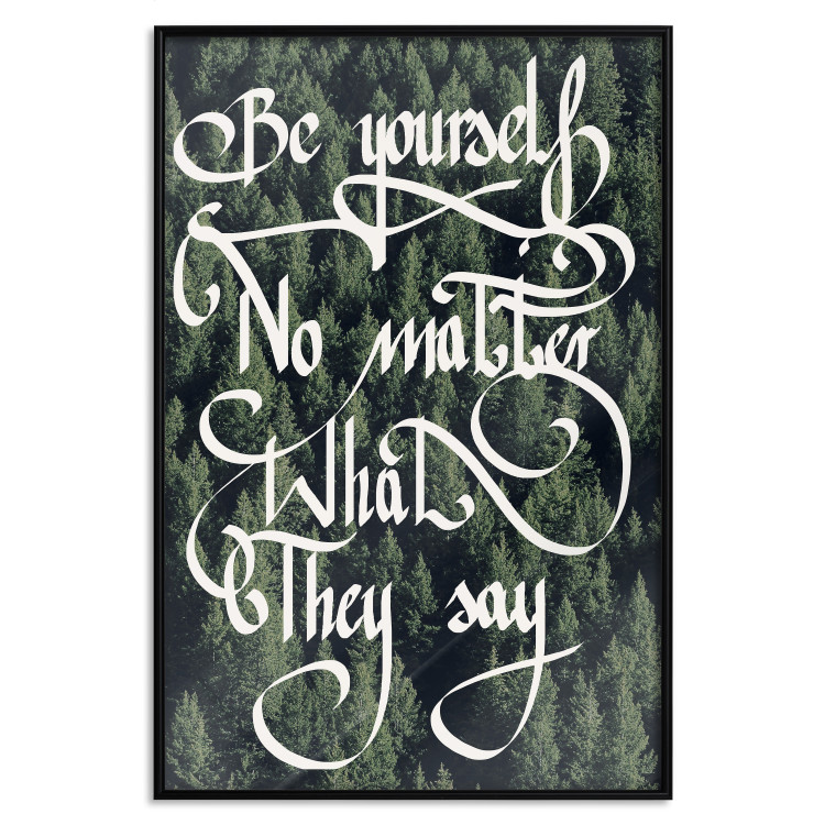 Wall Poster No matter what they say - motivational white text on a dense forest background 116957 additionalImage 24