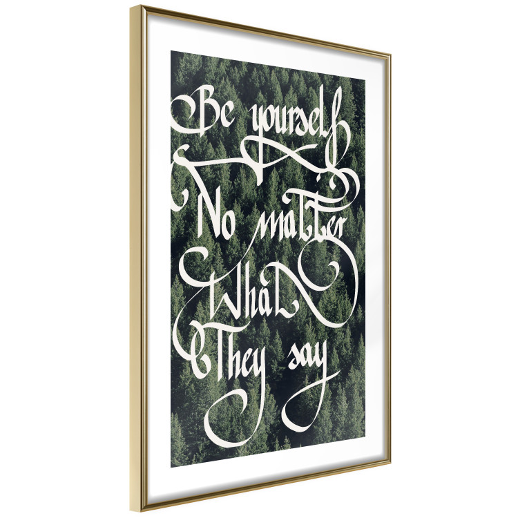 Wall Poster No matter what they say - motivational white text on a dense forest background 116957 additionalImage 6
