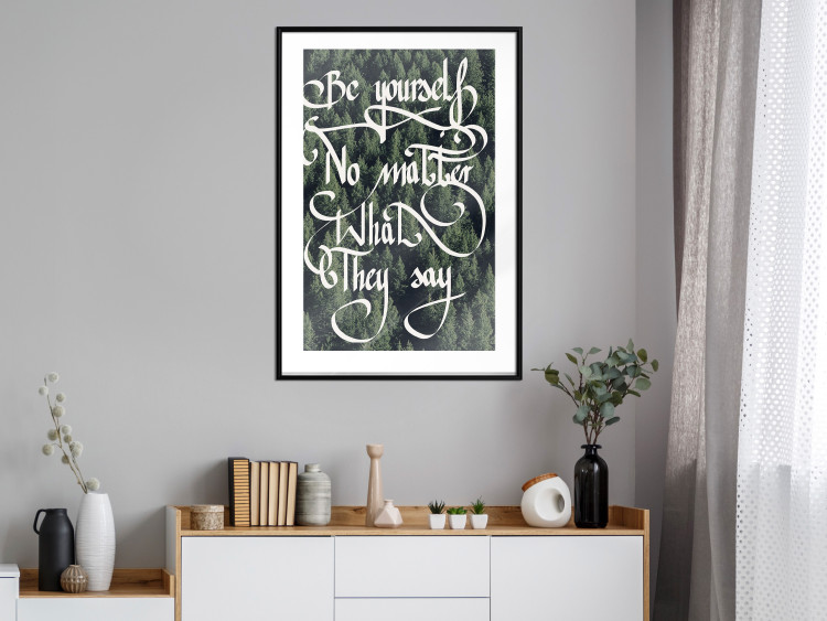 Wall Poster No matter what they say - motivational white text on a dense forest background 116957 additionalImage 4
