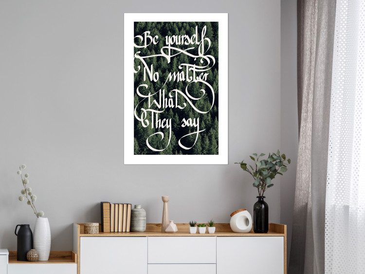 Wall Poster No matter what they say - motivational white text on a dense forest background 116957 additionalImage 4