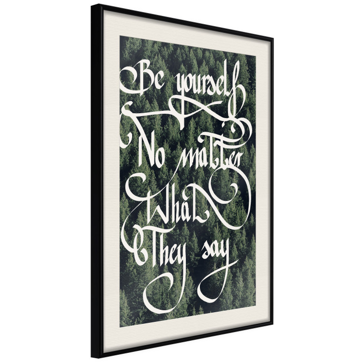 Wall Poster No matter what they say - motivational white text on a dense forest background 116957 additionalImage 3