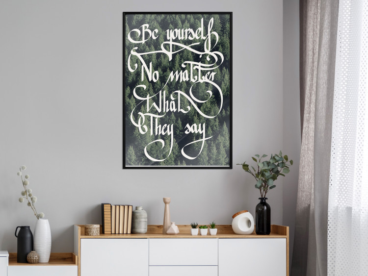 Wall Poster No matter what they say - motivational white text on a dense forest background 116957 additionalImage 5