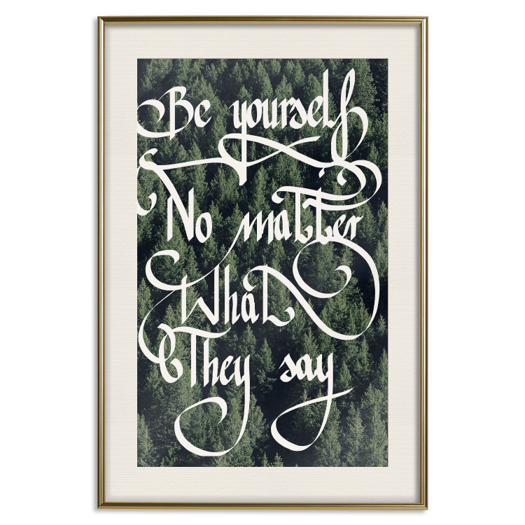Wall Poster No matter what they say - motivational white text on a dense forest background 116957 additionalImage 19