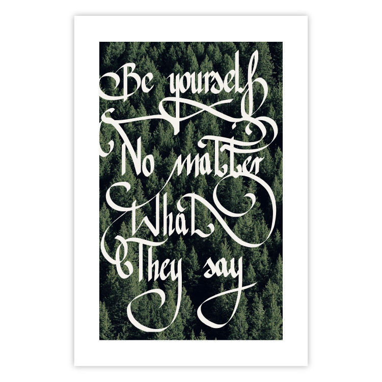 Wall Poster No matter what they say - motivational white text on a dense forest background 116957 additionalImage 19