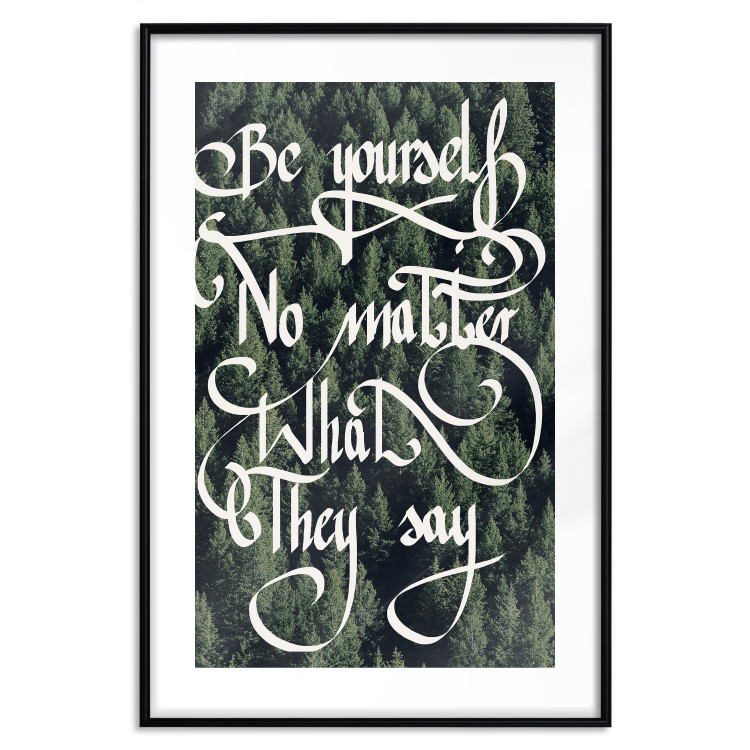 Wall Poster No matter what they say - motivational white text on a dense forest background 116957 additionalImage 15