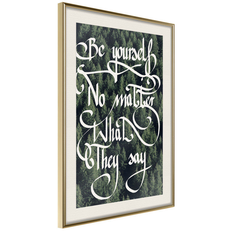 Wall Poster No matter what they say - motivational white text on a dense forest background 116957 additionalImage 2