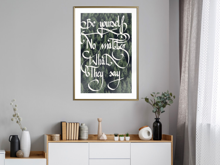 Wall Poster No matter what they say - motivational white text on a dense forest background 116957 additionalImage 13