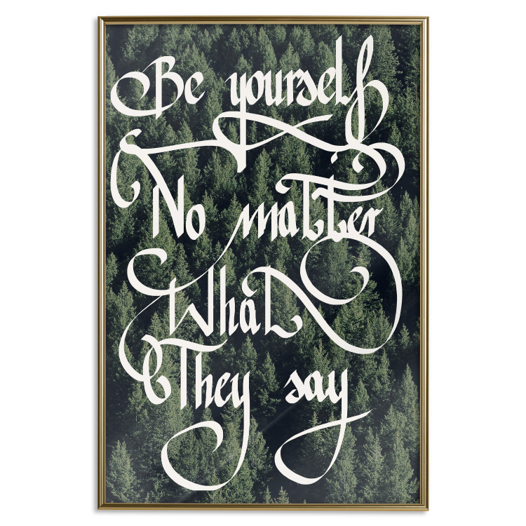 Wall Poster No matter what they say - motivational white text on a dense forest background 116957 additionalImage 16