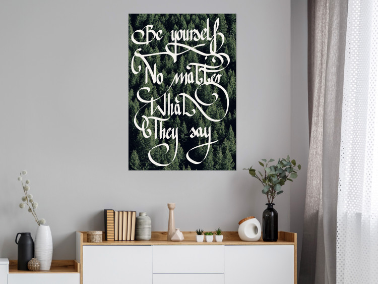 Wall Poster No matter what they say - motivational white text on a dense forest background 116957 additionalImage 17