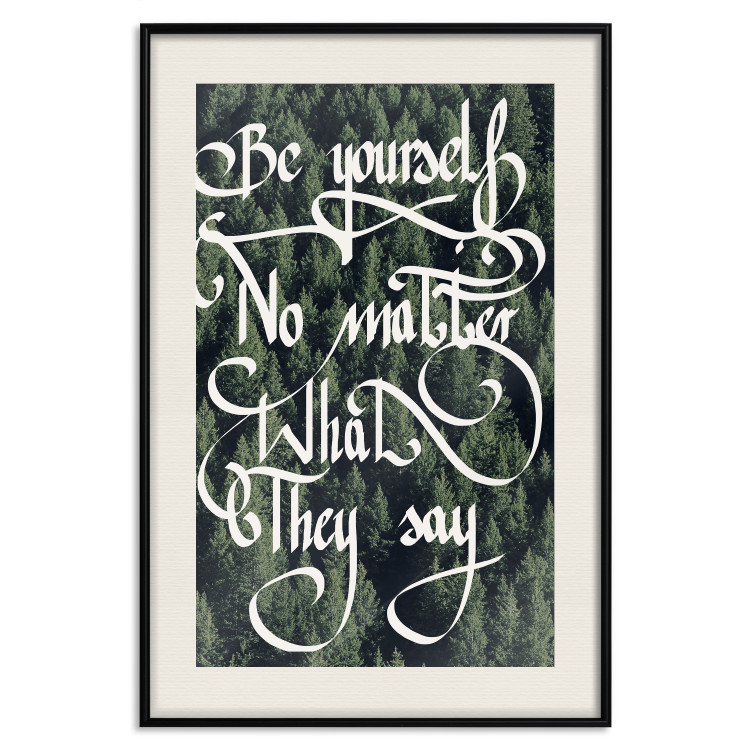 Wall Poster No matter what they say - motivational white text on a dense forest background 116957 additionalImage 18