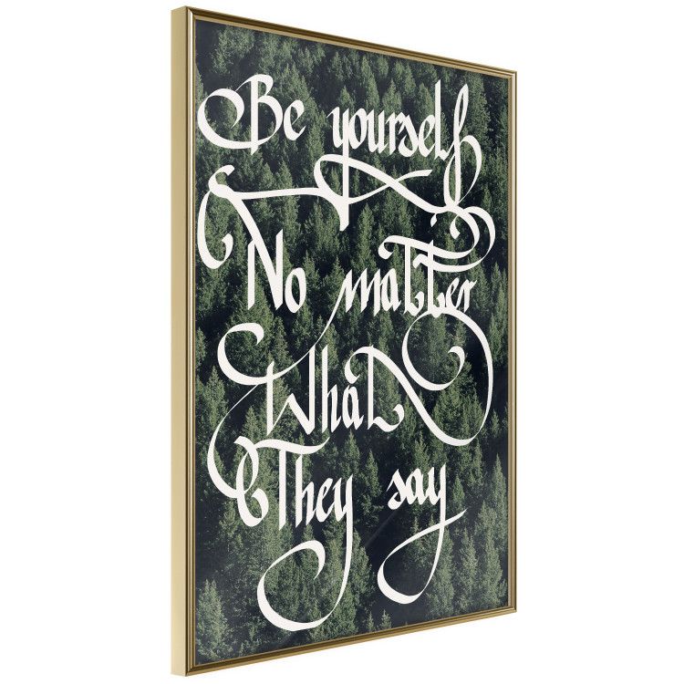 Wall Poster No matter what they say - motivational white text on a dense forest background 116957 additionalImage 12