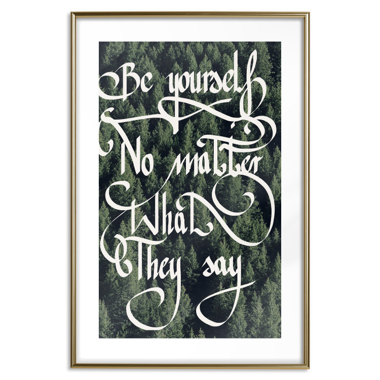 Wall Poster No matter what they say - motivational white text on a dense forest background 116957 additionalImage 14