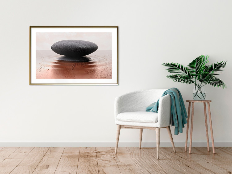 Wall Poster Peace and Harmony - Zen-style composition with a stone on a water surface 117257 additionalImage 13