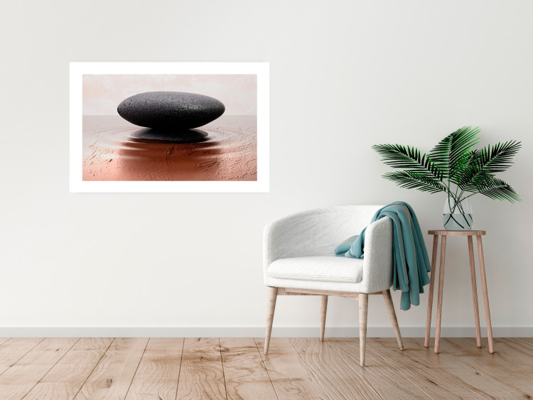 Wall Poster Peace and Harmony - Zen-style composition with a stone on a water surface 117257 additionalImage 2