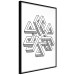 Poster Geometric Clover - black and white spatial 3D abstract 117557 additionalThumb 8